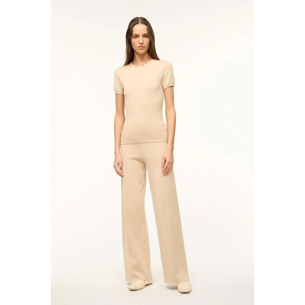 Staud NWT Women’s Knit Jet Set Camel Lounge Pants Sz ‎ Small